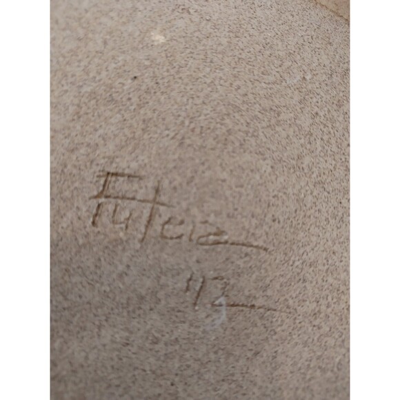 Artist Signed "FISHLIPS" Ceramic Tray 12x8 In - Picture 8 of 8